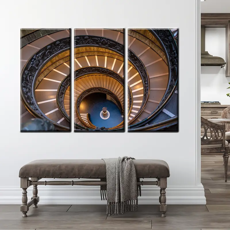 Vatican Spiral Staircase, Vatican Museum Wall Art, Vatican Museums Stairs,  Rome Wall Art, Italy Wall Art, Italy Canvas, Rome Canvas, - 3