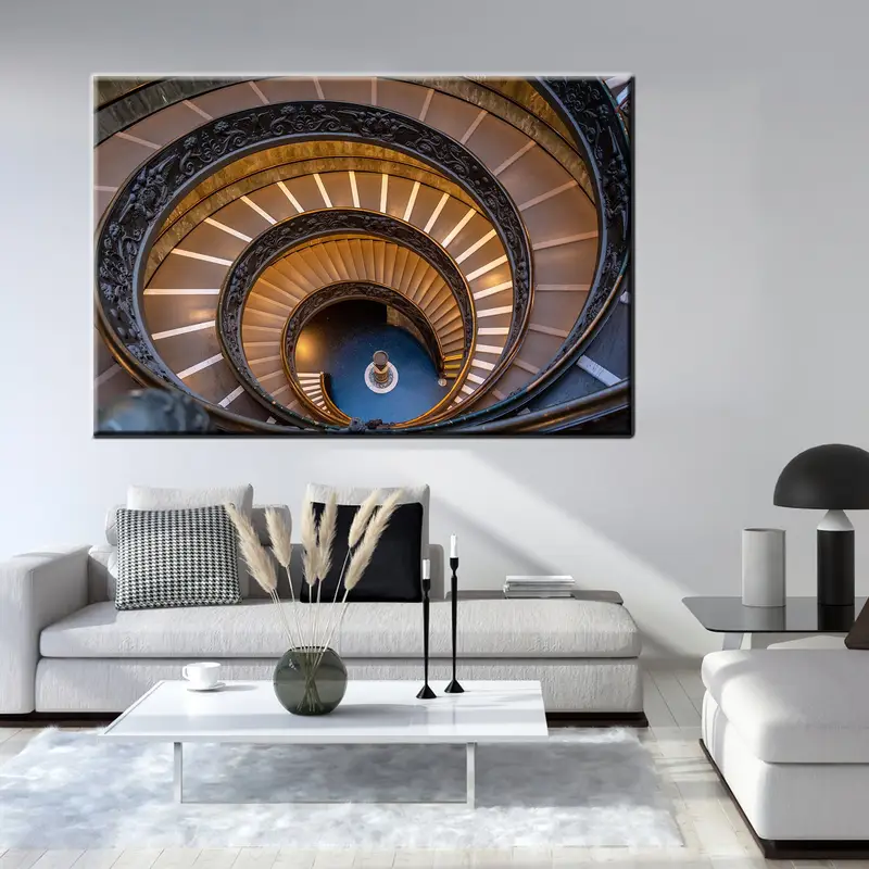 Vatican Spiral Staircase, Vatican Museum Wall Art, Vatican Museums Stairs,  Rome Wall Art, Italy Wall Art, Italy Canvas, Rome Canvas, - 2