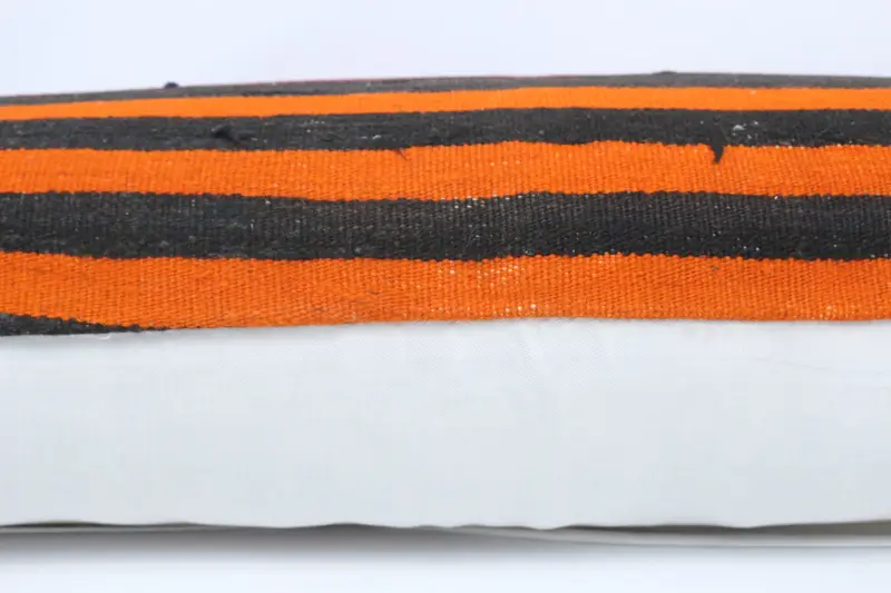 Bolster Pillow, Handmade Kilim Cushion, Retro Cushion, Pillow Case, Boho Pillow Sham Cover, Kilim Pillow, 16x48 Red Pillow Sham, Bed Cushion Cover - 5