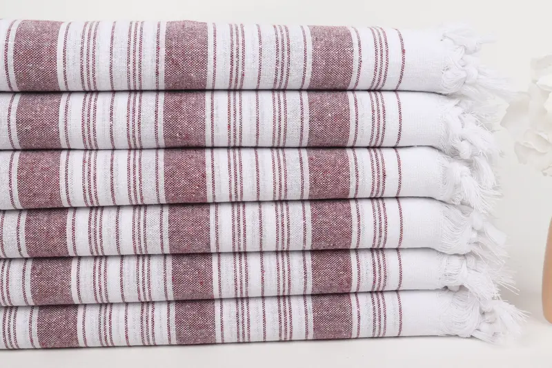 Custom Towel Beach, Personalized Turkish Towel, Housewarming Gift, 68x32 Cotton Striped Towel, Custom Towel, Welcome Wedding Gift, Thin towel - 3