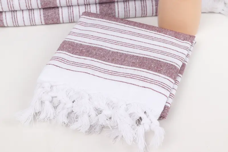 Custom Towel Beach, Personalized Turkish Towel, Housewarming Gift, 68x32 Cotton Striped Towel, Custom Towel, Welcome Wedding Gift, Thin towel - 5