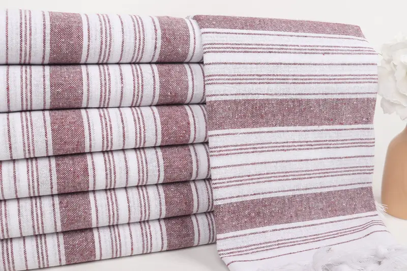 Custom Towel Beach, Personalized Turkish Towel, Housewarming Gift, 68x32 Cotton Striped Towel, Custom Towel, Welcome Wedding Gift, Thin towel - 2