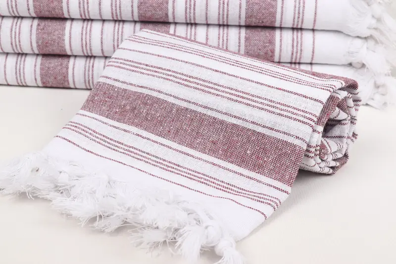 Custom Towel Beach, Personalized Turkish Towel, Housewarming Gift, 68x32 Cotton Striped Towel, Custom Towel, Welcome Wedding Gift, Thin towel - 4