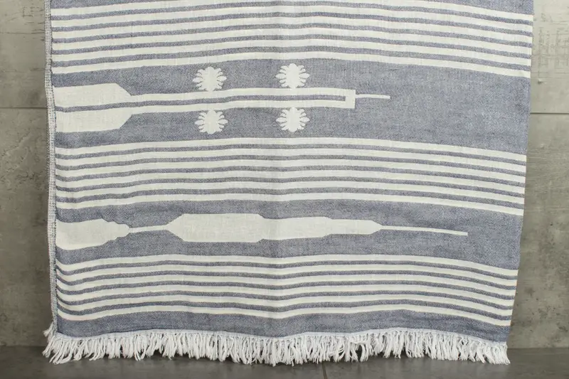 Monogram Beach Blanket, Custom Blanket, Turkish Bedcover, Woven Blanket, Embroidery Bedspread, Bachelorette Gifts, 84x60 Cotton Patterned Towel - 1