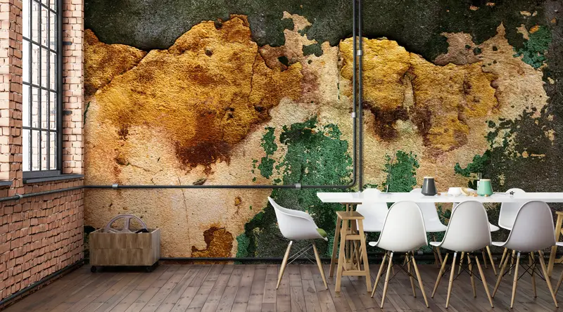 Modern Wall Paper,Modern Wall Painting,3d Wall Paper,Paper Wall Art ,Old Wall Texture Wall Painting,Vintage Plaster Wall Poster, - 6