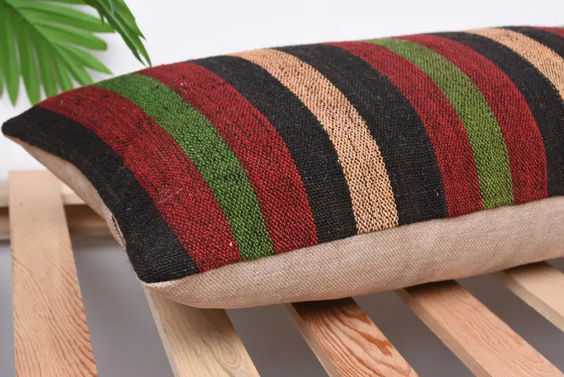 Turkish Pillow, Kilim Pillow, Interior Designer Pillow, Pastel Pillow Case, Outdoor Patio Pillow Sham, 12x36 Red Pillow, Pillow Cover - 6
