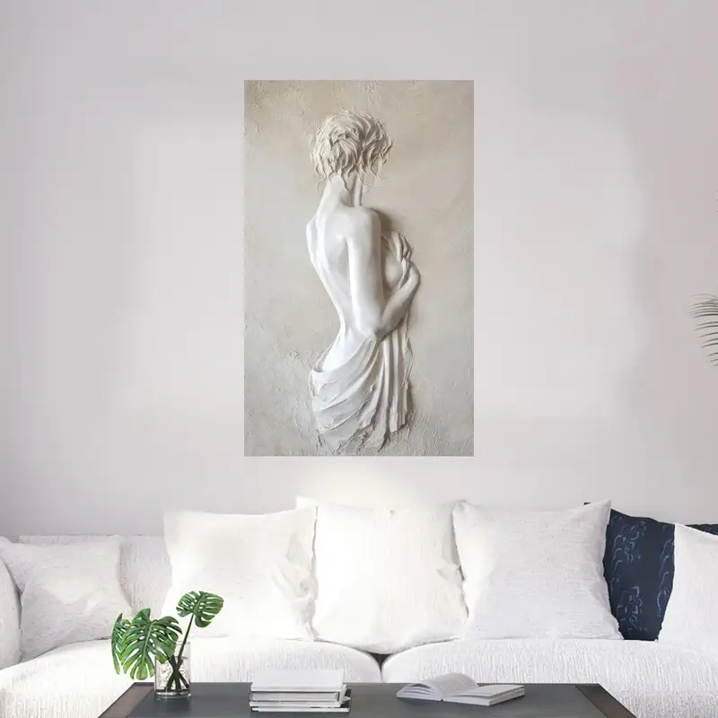 Elegantes abstraktes Frauenglas: Trendiges bedrucktes Design für moderne Räume