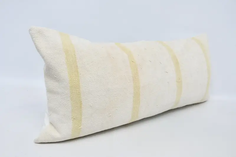Cushion Cover, Office Chair Cushion, Pillow for Sofa, Interior Designer Pillow, Pastel Cushion, Turkish Kilim Pillow, 16x36 White Cushion Case - 3