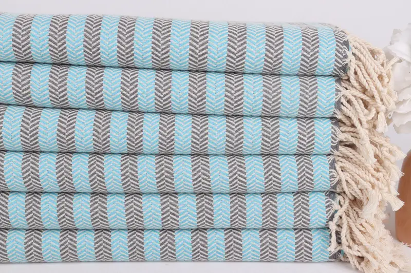 Travel towel, Turkish Beach Towel Bulk, Bridesmaid Gift Towel, Personalized Turkish Towel, 70x40 Cotton Herringbone Towel, Bridesmaid Favors - 3