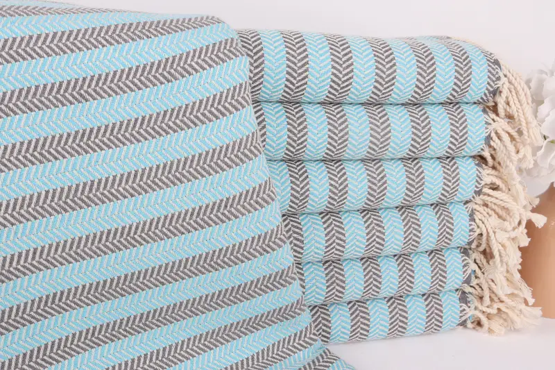 Travel towel, Turkish Beach Towel Bulk, Bridesmaid Gift Towel, Personalized Turkish Towel, 70x40 Cotton Herringbone Towel, Bridesmaid Favors - 1