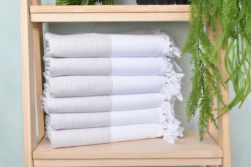 Grandma Gift, Sand-resistant towel, Beach Towel Gift, Soft towel, Sand-resistant Turkish towel for the beach, 70x40 Cotton Striped Towel, Yoga Towel - 2