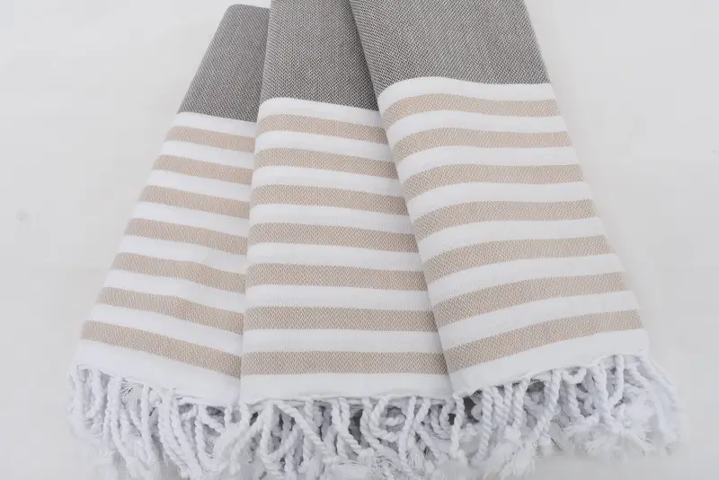 Housewarming Gift, Lightweight Turkish towel, Personalized Beach Towel, Bachelorette Towel, 70x40 Cotton Striped Towel, Xmas Gifts, Absorbent towel - 3