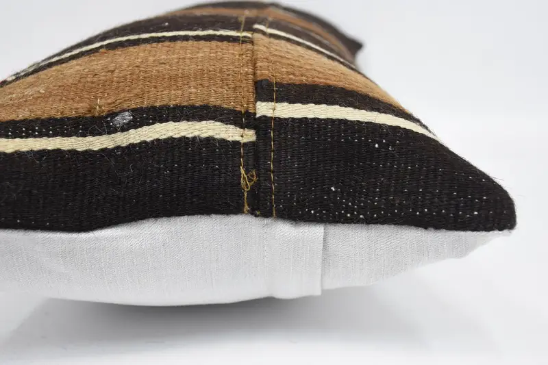 Decorative Pillow Cover, Cushion, Interior Designer Pillow, Gift Pillow, Shabby Chic Pillow Cover, Turkish Kilim Pillow, 12x24 Brown Pillow Sham - 5