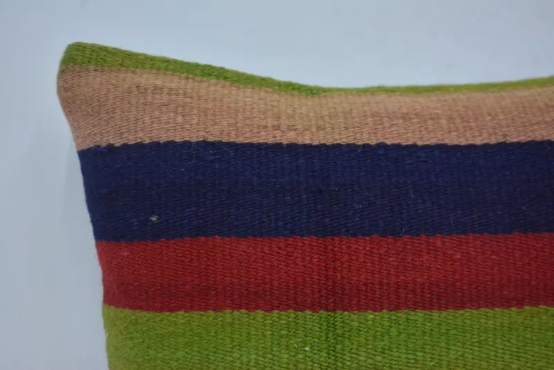 Interior Designer Pillow, Cushion Cover, Throw Kilim Pillow, Hippie Throw Cushion Case, Vintage Kilim Pillow, 16x16 Blue Pillow Sham - 2
