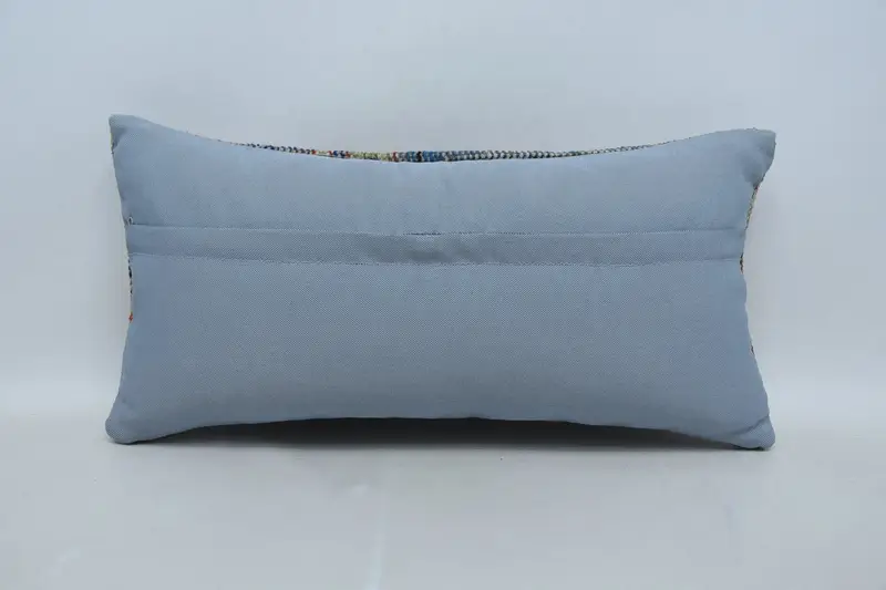 Vintage Kilim Pillow, Interior Designer Pillow, Yoga Pillow Sham, 12x24 Blue Pillow, Pillow Case, Christmas Pillow, Antique Pillows - 6