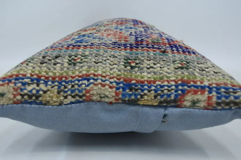 Vintage Kilim Pillow, Interior Designer Pillow, Yoga Pillow Sham, 12x24 Blue Pillow, Pillow Case, Christmas Pillow, Antique Pillows - 5