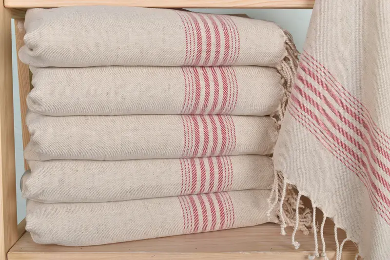 Summer Towel, Personalized Dish Towel, Personalized Kitchen Towel, 36x18 Linen Striped Towel, Bathroom Towel, Spa Towel, Personalized Hand Towel - 2