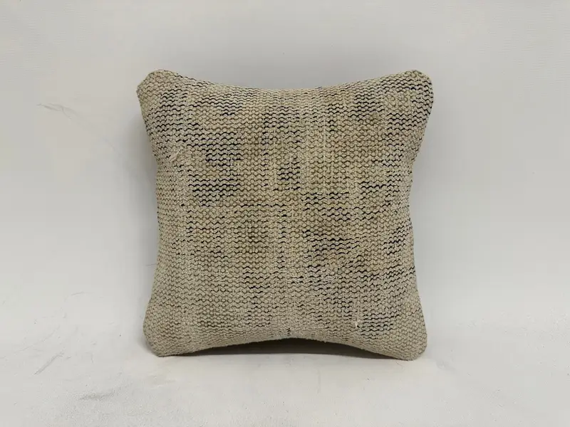 12x12 Beige Cushion, Couch Pillow Cover, Yoga Pillow Case, Throw Kilim Pillow, Vintage Kilim Pillow, Pillow Cover, Vintage Kilim Throw Pillow - 1
