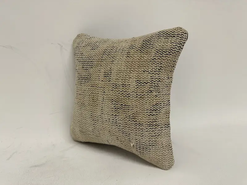 12x12 Beige Cushion, Couch Pillow Cover, Yoga Pillow Case, Throw Kilim Pillow, Vintage Kilim Pillow, Pillow Cover, Vintage Kilim Throw Pillow - 4