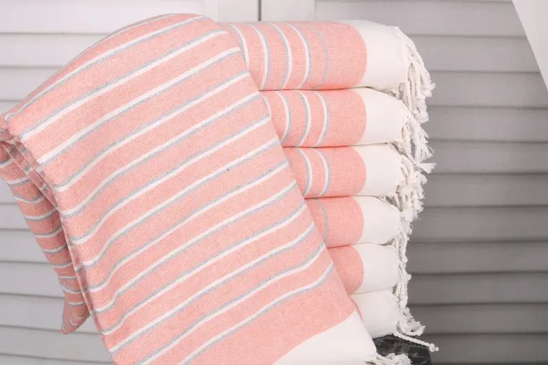 Turkish Bath Towel Set, Gift Towel, Custom Towel, Pool Towels, Beach Towel Gift, Summer Towel, Thin towel, 68x40 Cotton Striped Terry Towel - 1