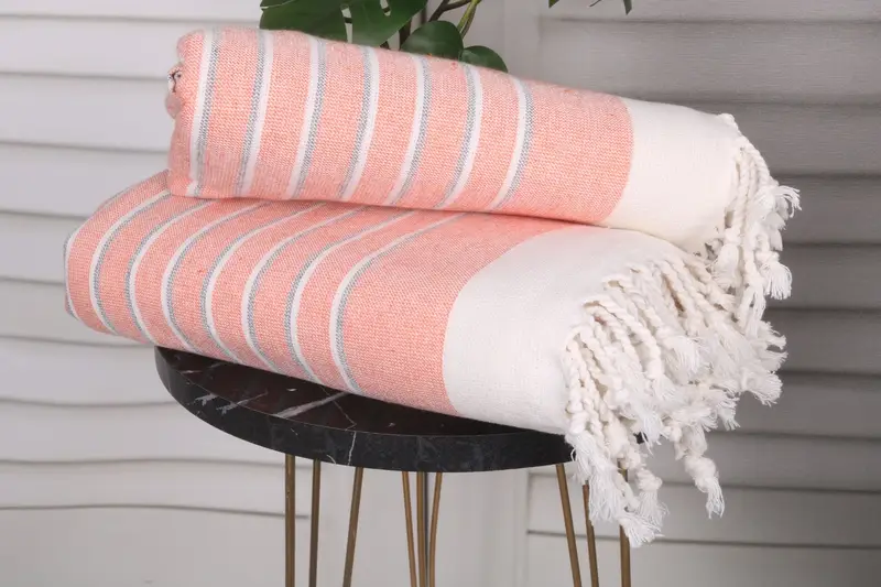 Turkish Bath Towel Set, Gift Towel, Custom Towel, Pool Towels, Beach Towel Gift, Summer Towel, Thin towel, 68x40 Cotton Striped Terry Towel - 3