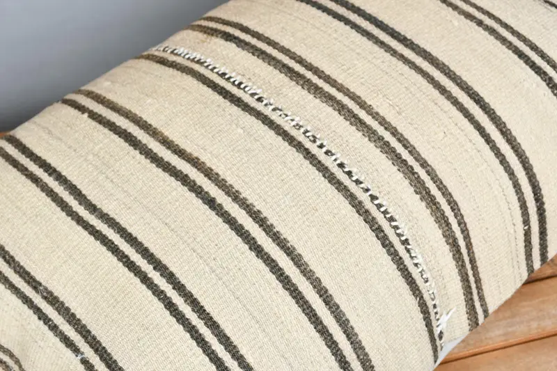 Traditional Pillow Cover, 20x28 Beige Cushion, Antique Pillows, Pillow for Sofa, Turkish Rugs Pillow, Interior Designer Pillow, Pillow - 3