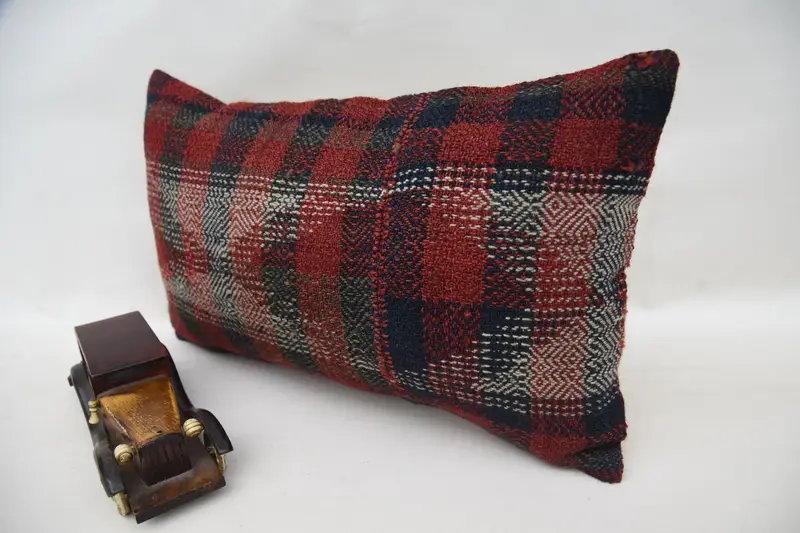 Vintage Cushion, Gift Pillow, Pillow, 12x20 Red Cushion, Kilim Pillow Cover, Aztec Cushion, Vintage Kilim Pillow Pillow Sham, Turkish Pillow - 3