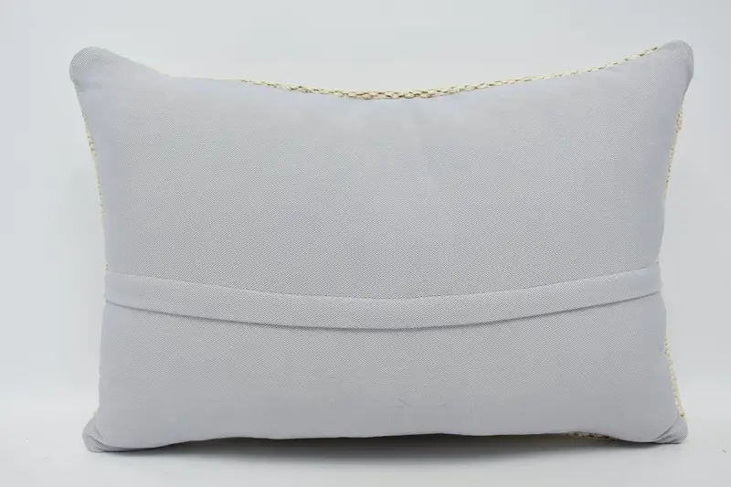 Pillow for Couch, Home Decor Pillow, Meditation Cushion, 16x24 Beige Cushion, Ethnical Kilim Rug Pillow, Pillow Sham - 6