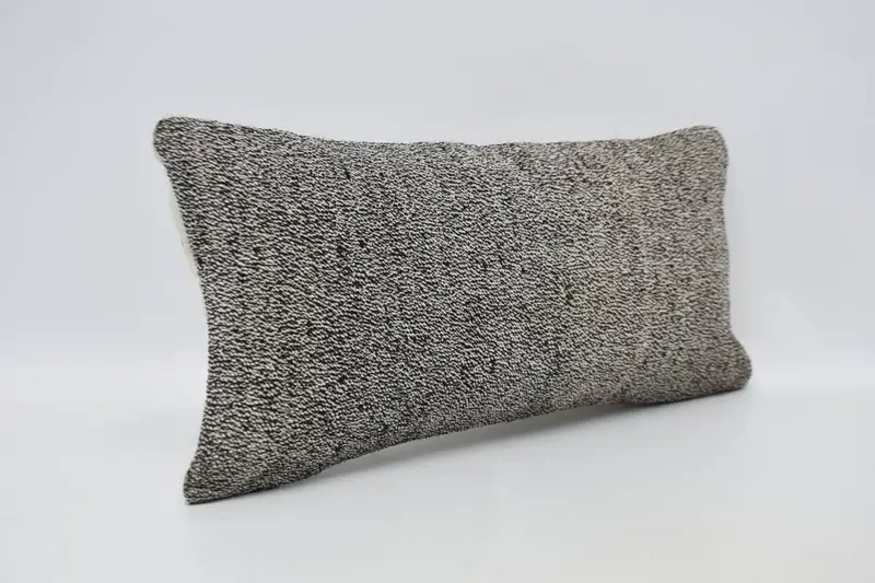 Vintage Pillow, Pillow Sham, Antique Pillows, Kilim Pillow Cover, Hippie Throw Pillow Sham, 12x24 Gray Cushion Cover, Hippie Throw Cushion - 3