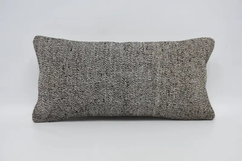 Vintage Pillow, Pillow Sham, Antique Pillows, Kilim Pillow Cover, Hippie Throw Pillow Sham, 12x24 Gray Cushion Cover, Hippie Throw Cushion - 1