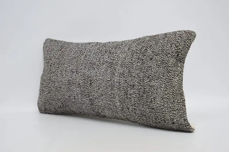Vintage Pillow, Pillow Sham, Antique Pillows, Kilim Pillow Cover, Hippie Throw Pillow Sham, 12x24 Gray Cushion Cover, Hippie Throw Cushion - 4