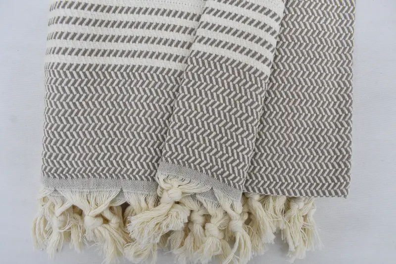 Monogram Beach Towel, Best Beach Towel, Embroidered Beach Towel, Lightweight Turkish towel, 70x40 Cotton Striped Towel, Employee Gifts, Scarf Towel - 6