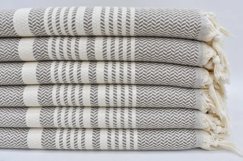 Monogram Beach Towel, Best Beach Towel, Embroidered Beach Towel, Lightweight Turkish towel, 70x40 Cotton Striped Towel, Employee Gifts, Scarf Towel - 2