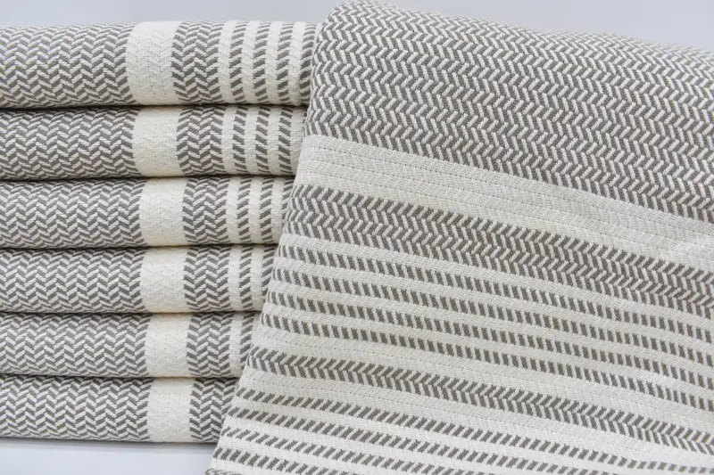 Monogram Beach Towel, Best Beach Towel, Embroidered Beach Towel, Lightweight Turkish towel, 70x40 Cotton Striped Towel, Employee Gifts, Scarf Towel - 3