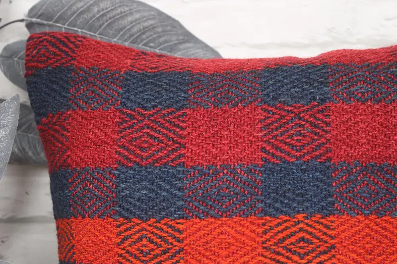 Pillow for Couch, Yoga Pillow Case, Pillow Case, Turkish Kilim Pillow, Pet Cushion Case, 16x16 Red Pillow Case, Vintage Pillow - 2