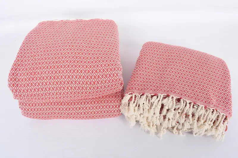 Bedspread, Bachelorette Party Favors, 96x80 Cotton Diamond Towel, Turkish Throw Blanket, Turkish Tablecloth, Bridal Gifts, Woven Throw Blanket - 7