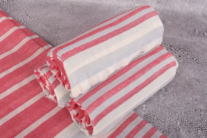 Soft towel, 68x40 Cotton Striped Towel, Handwoven Turkish Towel, Bachelor Bachelorette Party Favors, Guest Towel, Wedding Gifts Towel, Baby Boy Gift - 7