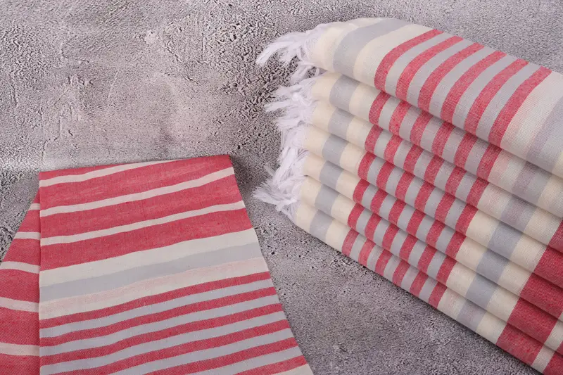 Soft towel, 68x40 Cotton Striped Towel, Handwoven Turkish Towel, Bachelor Bachelorette Party Favors, Guest Towel, Wedding Gifts Towel, Baby Boy Gift - 2