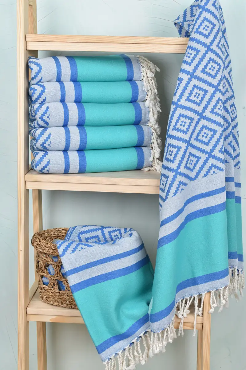 Anniversary Gift For Her, Bachelorette Party Gifts, Luxury Turkish peshtemal beach towel, Fouta towel, 70x36 Cotton Sun Design Towel, Cotton towel - 4