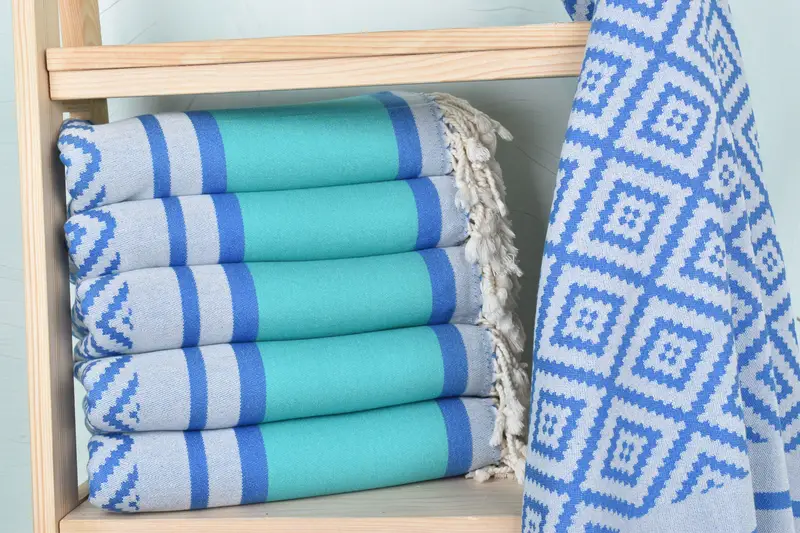 Anniversary Gift For Her, Bachelorette Party Gifts, Luxury Turkish peshtemal beach towel, Fouta towel, 70x36 Cotton Sun Design Towel, Cotton towel - 3