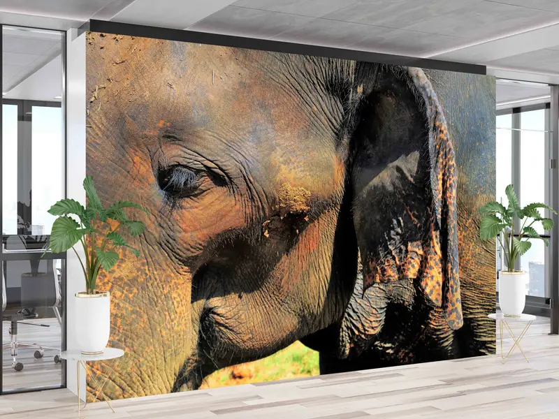 Safari Wall Print, African Animal Paper Craft, 3D Wallpaper, Animal Wall Painting, Old Elephant Wall Painting, Printable Wall Art,Animal Art - 4