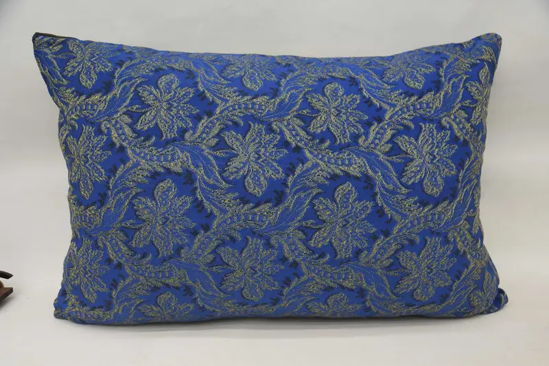 Blue Vintage Euro Sham, Antique Handwoven 20x28 inch Pillow Case - 1