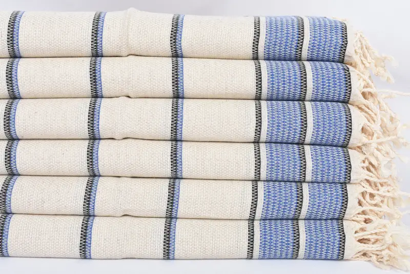 Bathroom Hand Towel, Personalized Hand Towel, Small Bath Towels, Organic Towel, Custom Turkish Towel, 40x20 Linen Striped Towel, Wedding Gift - 3