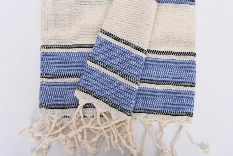 Bathroom Hand Towel, Personalized Hand Towel, Small Bath Towels, Organic Towel, Custom Turkish Towel, 40x20 Linen Striped Towel, Wedding Gift - 8