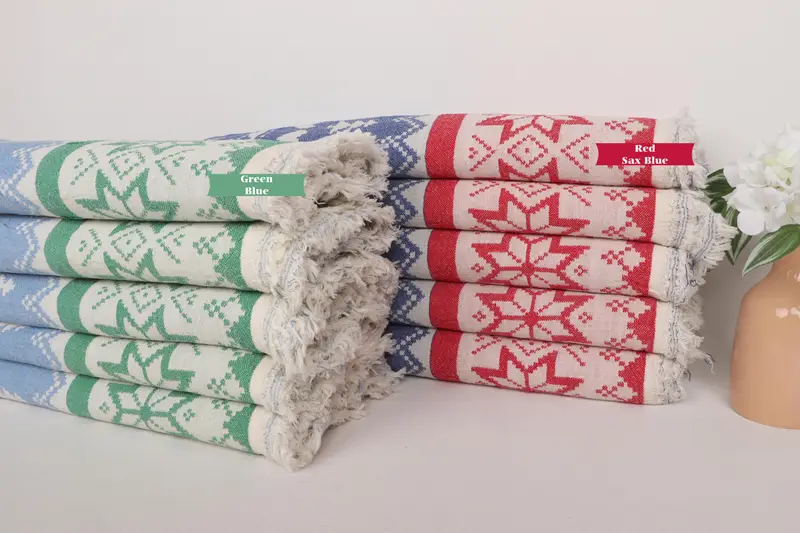 80x40 Cotton Deer Patterned Towel, Custom Gift, Florida Bachelorette Party Favors, Travel towel, Lightweight Turkish towel, Personalize Gift - 1