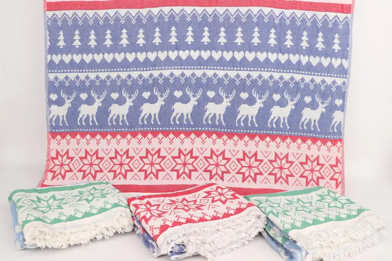 80x40 Cotton Deer Patterned Towel, Custom Gift, Florida Bachelorette Party Favors, Travel towel, Lightweight Turkish towel, Personalize Gift - 8