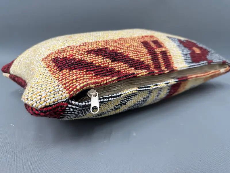 Pillow Cover, Pattern Throw Cushion, 10x20 Yellow Cushion, Kilim Cushion Sham, Handmade Kilim Cushion, Ethnical Kilim Rug Pillow - 6