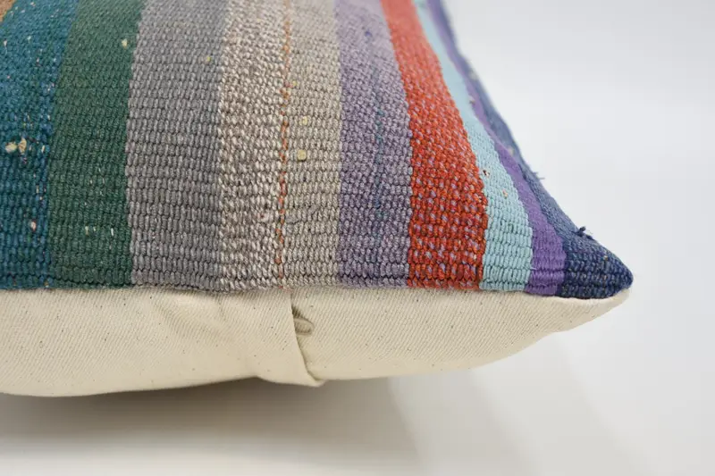 Cushion Case, 12x24 Green Cushion Case, Kilim Pillow Cover, Vintage Kilim Pillow, Shabby Chic Cushion Cover, Vintage Kilim Throw Pillow - 5