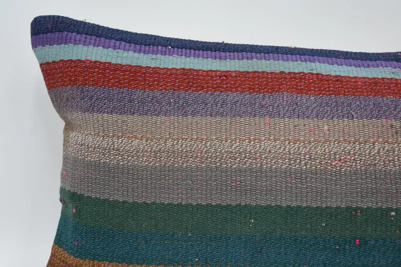 Cushion Case, 12x24 Green Cushion Case, Kilim Pillow Cover, Vintage Kilim Pillow, Shabby Chic Cushion Cover, Vintage Kilim Throw Pillow - 2
