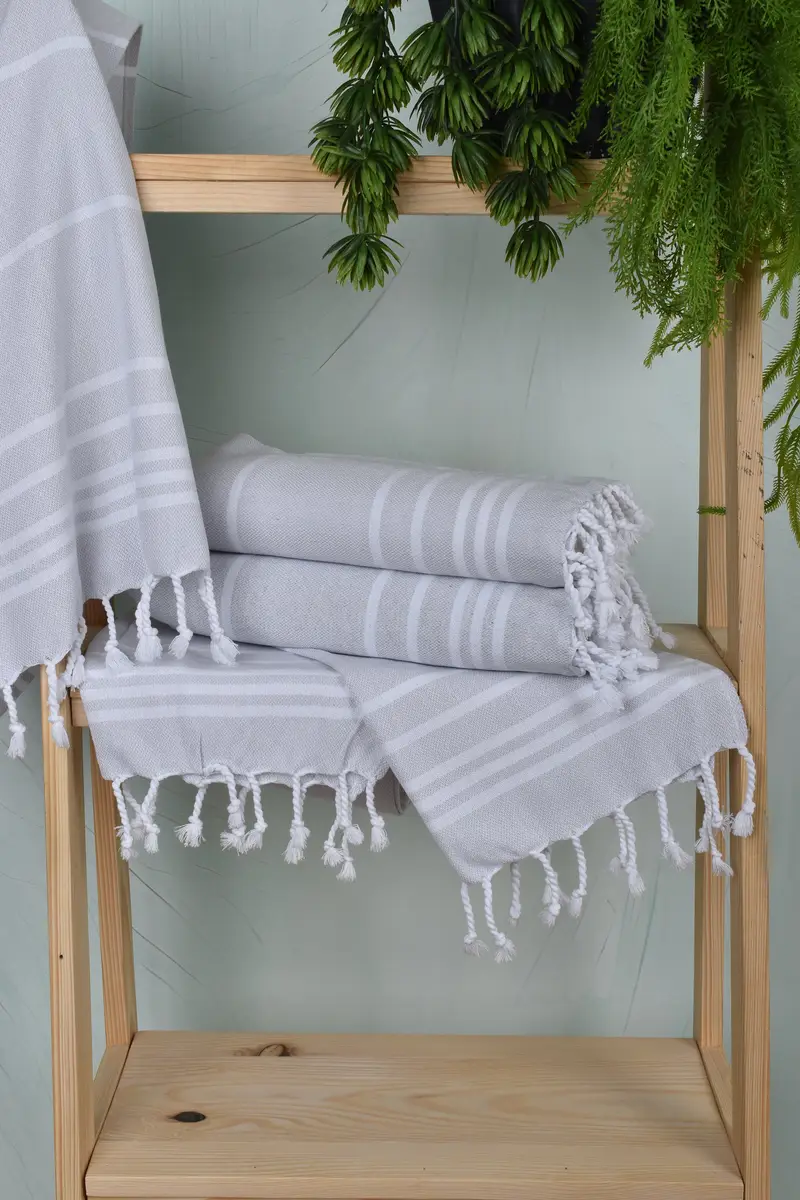 Wedding Favors, Turkish Towel Hand Towel, Bridesmaid Towel, 38x18 Cotton Striped Towel, Custom Tea Towel, Summer Towel, Monogrammed Hand Towel - 6